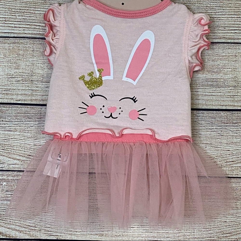 NWT Simply Wag Dog Bunny Easter Shirt & Tutu size XS